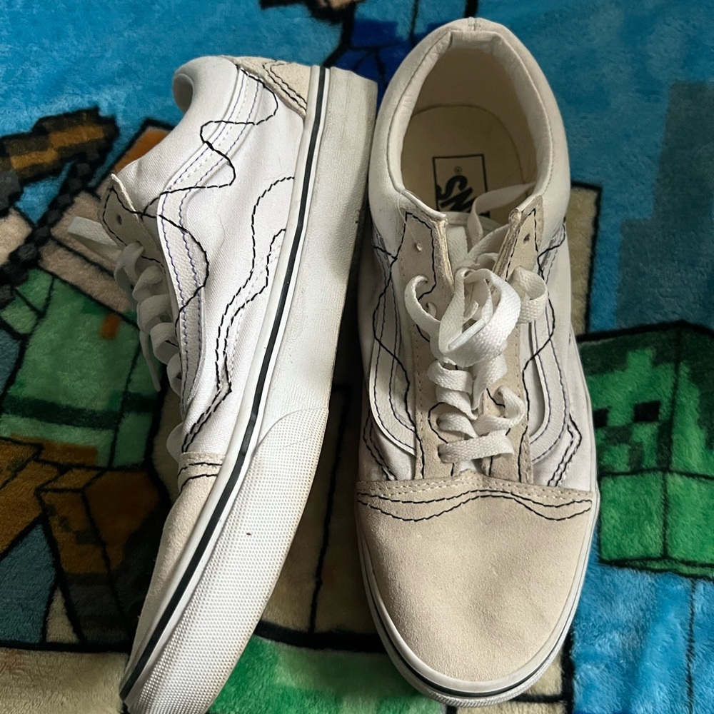 Old Skool Squiggle Stitch Vans M8.5/W10 - image 7